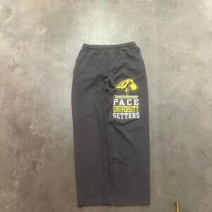 Jansport pace Univeristy grey open leg sweatpants baggy collegiate